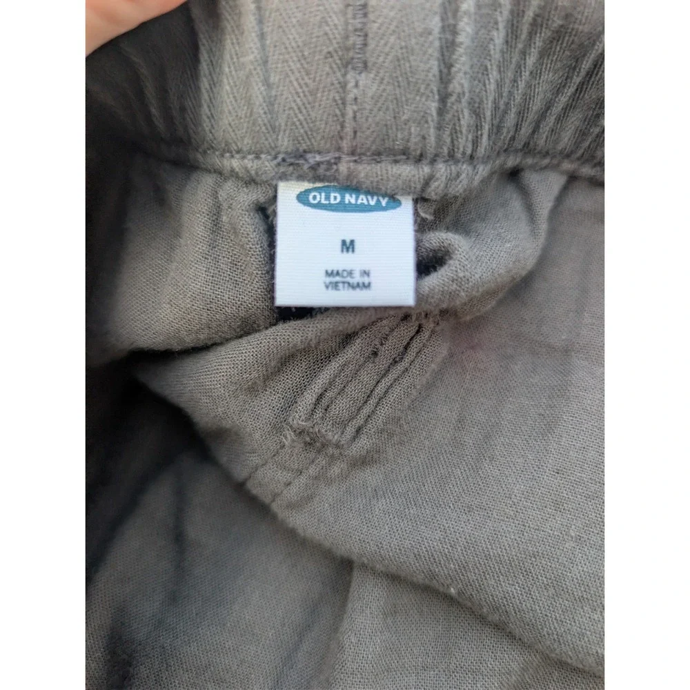 Old Navy Utility Pants Womens M Panthers Charcoal Cotton Normcore Lagenlook